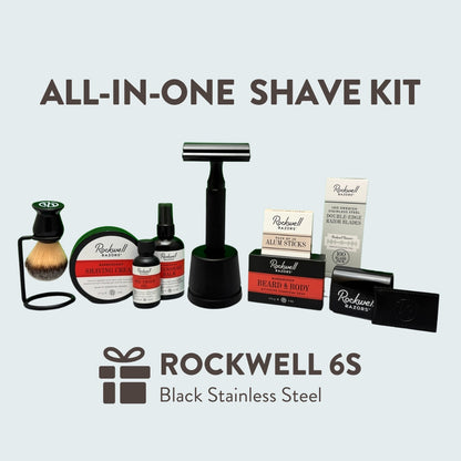 Rockwell 6S Black Stainless Steel All-In-One Shave Kit