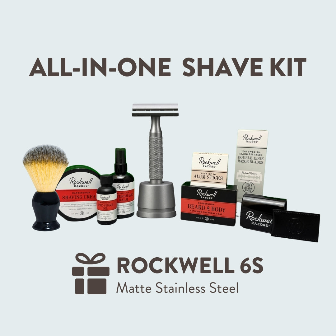 Rockwell 6S Matte Stainless Steel All-In-One Shave Kit