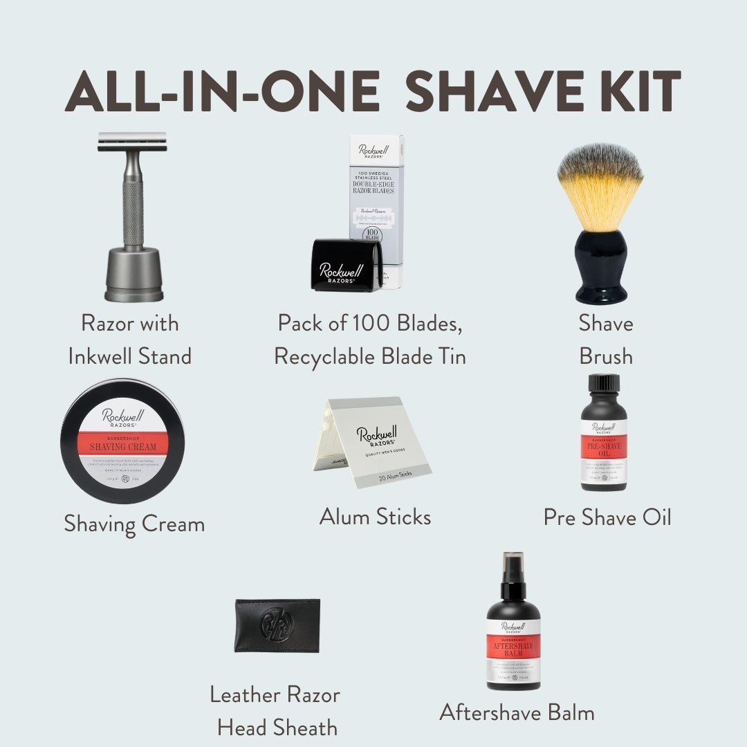 Rockwell 6S Matte Stainless Steel All-In-One Shave Kit