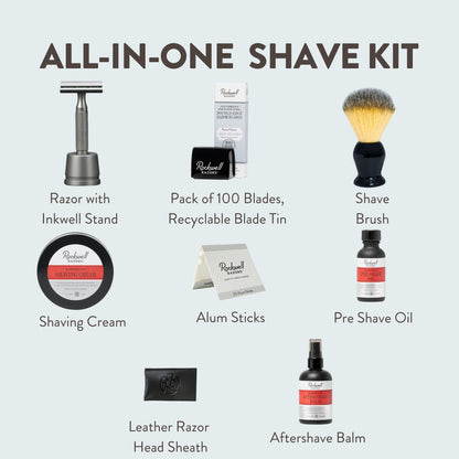 Rockwell 6S Matte Stainless Steel All-In-One Shave Kit