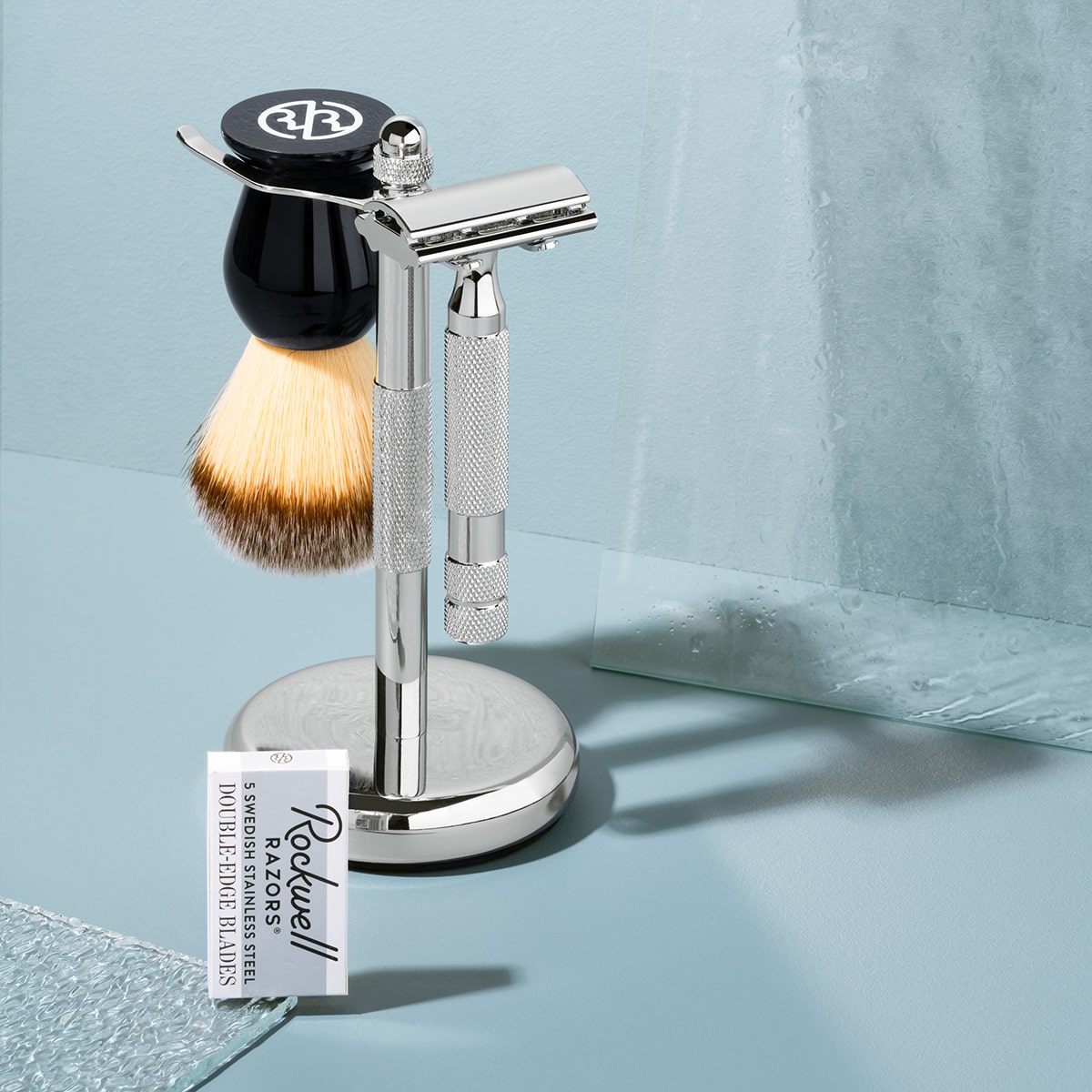 Safe Razor Set 2C Double Edge Safety Razor | 3-Piece Shaving Kit | Rockwell Razors