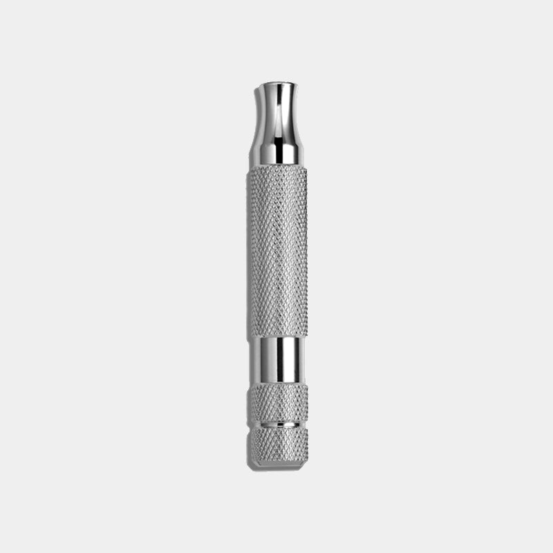 White Handle Razor Handle - White Chrome Safety Razor | Rockwell Razors